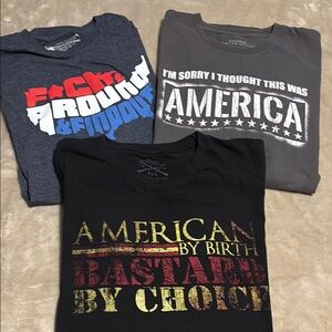 Grunt Style Black and Gray Short Sleeve Tees Patriotic Designs